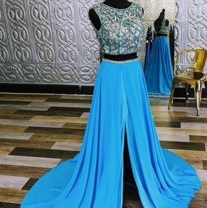 LAST CHANCE Terani Beaded 2-Piece Gown